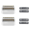 Replacement Foil and Cutters Compatible with BaBylissPRO Double Foil Shaver, Replacement Foil Compatible with BaBylissPRO FXFS2 Shaver,2 PACK (Silver)