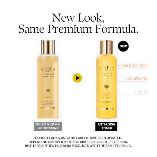 d'Alba White Truffle Vita Toning Serum Toner - Brightening Face Toner (6.08 fl oz)