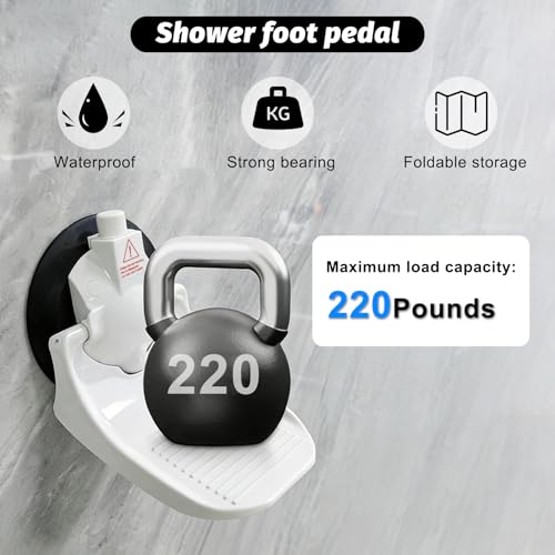 Foldable Shower Foot Rest with Suction Cups for Leg Shaving