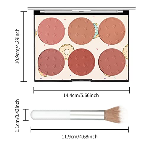 KYDA 6 Colors Blush Palette - Matte & Shimmer