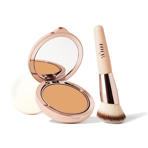 Toty by Sofia Vergara - Ilumina CC Creamy Compact SPF 50+ Mineral Broad Spectrum Sunscreen for Face + Ilumina Brush - CC cream foundation with spf 50 - MAKEUP - 2C Bundle