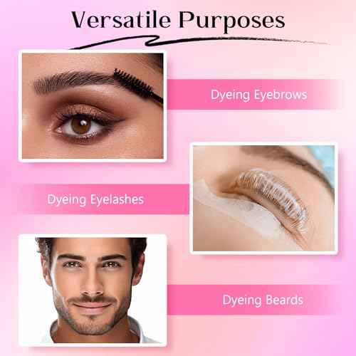 Eyelash and Eyebrow Color Kit 2-in-1, Safe Easy Use & Salon at Home, Wild & Natural Effect for Eyebrows Lashes, Professional Instant Lash Brow Coloring Set 7ml (Black)