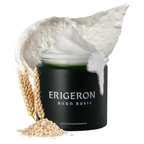 Snow Oatmeal Facial Cleansing Balm Cleanser, Rice Water, Greek Yogurt Cleanser, Black Soybeans, Green Tea, Face Mask, Face Scrubber, Blackhead Remover, Korean Skin Care (3.38 fl.oz.)