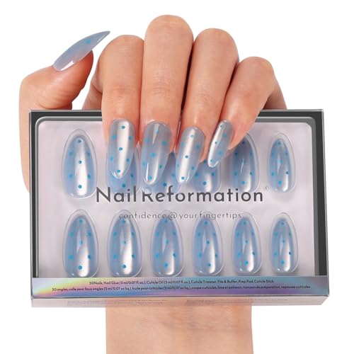Nail Reformation Press On Nails Blue Moon 30 Pc Kit