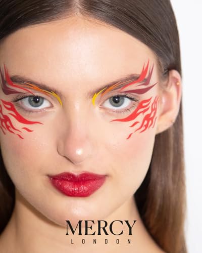 Flames Face Jewels Stick On Gems Halloween Costume