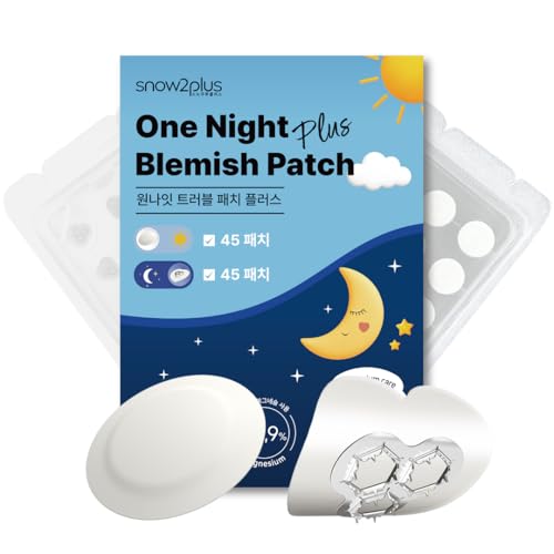 One Night Blemish Patch ? Ultra-Thin Hydrocolloid Blemish Stickers with Magnesium, Nighttime Spot Care for Acne-Prone Skin (90 Count)