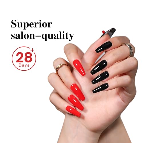 SHOYUM Gel Top Coat & Base Coat Set - No Wipe Shine Finish, Long Lasting Nail Art