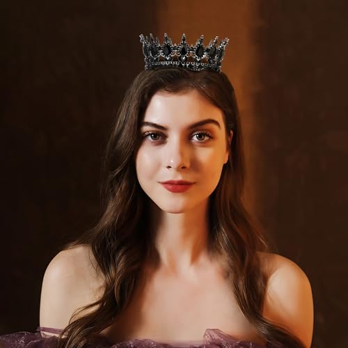 Gold Crystal Rhinestone Crown Tiara for Women
