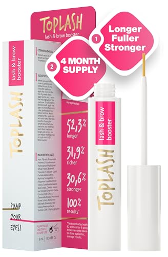 TOPLASH Eyelash Growth Serum - Longer, Thicker Lashes & Brows