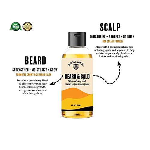 Blackmane Skincare Bald Head Moisturizer For Men and Bald Head Care For Men, Beard and Bald Head Oil, Use After Shave For Head Shave For Men