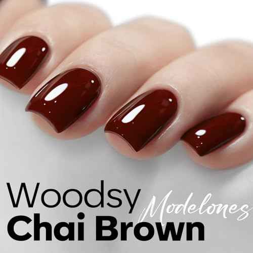 modelones Gel Nail Polish, Dark Red Nail Polish Soak Off Pastel U V Wine Nail Winter for Nail Art DIY Manicure 15 ML