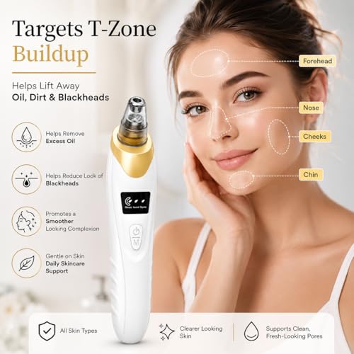 Pore Vacuum Blackhead Remover | USB Rechargeable, 69kPa Suction