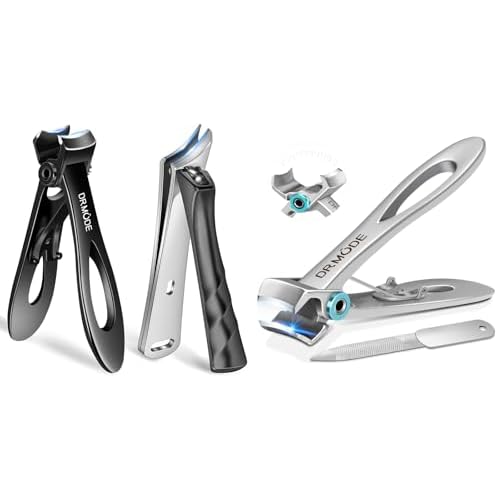 Nail Clippers for Men Thick Ingrown Nails, Wide Jaw Opening Large Toenail Clippers for Seniors Thick Toenails, Upgraded Slanted Curved Ingrown Fingernail Toenail Clippers