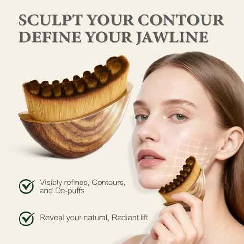 Lymphatic Contour Face Brush, Lymphatic Drainage Massager for Face, Chin & Neck. Features a Newly Upgraded Ergonomic Design for Precise Skin Fit