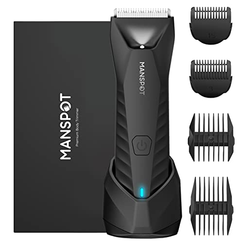 MANSPOT Manscape Body Hair Trimmer for Men - Waterproof Electric Groin Trimmer