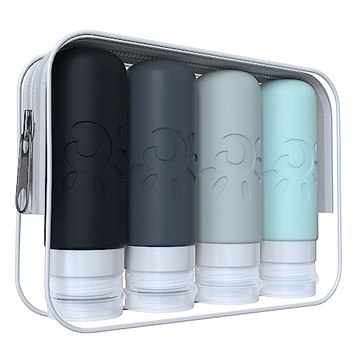 Zafit TSA Approved Travel Bottles 3oz Leak Proof Set