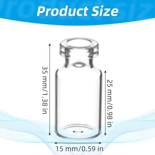 10 Pack 2ml Glass Sample Vials with Self-Healing Caps