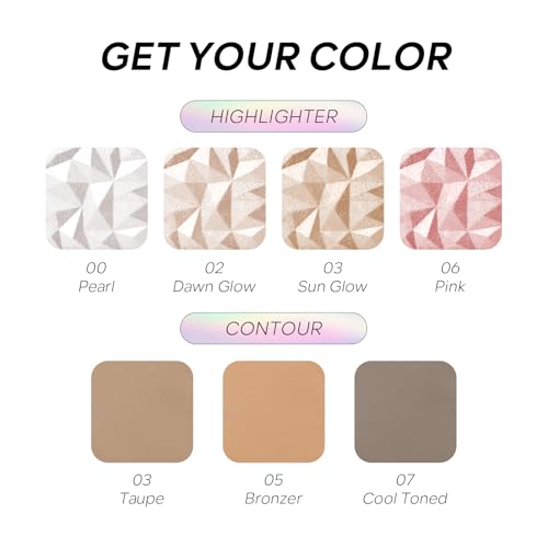 Contour Powder Palette - Matte Face Sculpting, 3 Shades