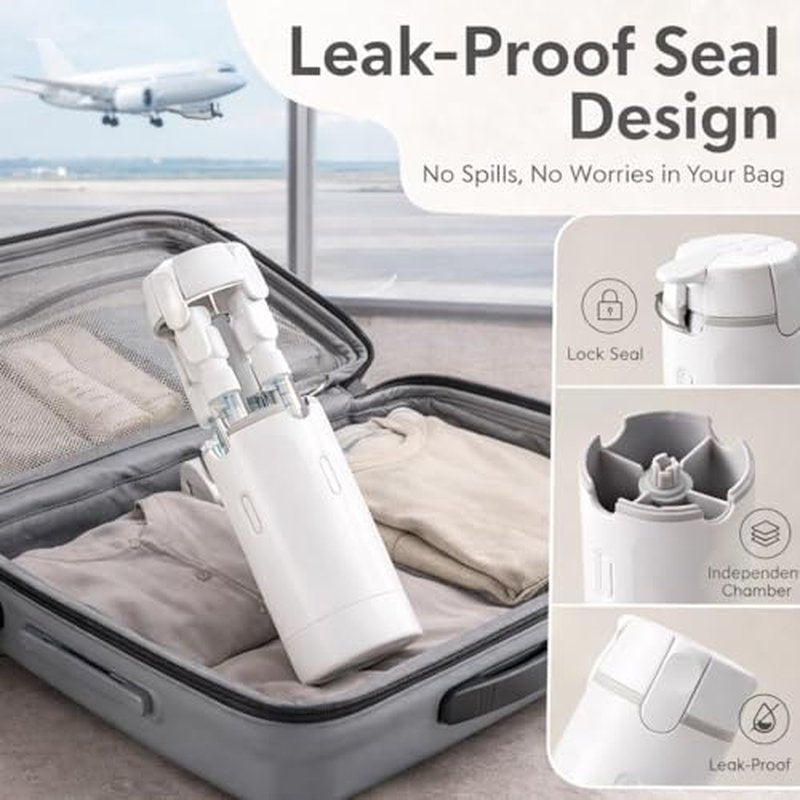 4-in-1 Travel Bottles for Toiletries, TSA-Approved, Leak-Proof