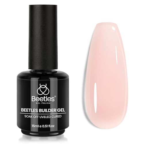 Beetles 8-in-1 Nude Builder Gel in a Bottle - Nail Overlay & Fortifier (15ml)