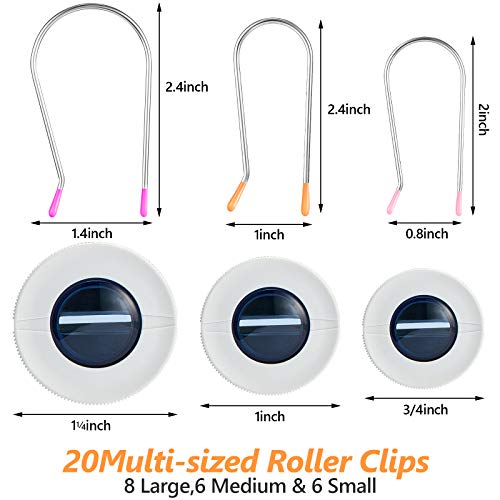 Hot Curler Clips 20 Pcs Replacement Kit - Assorted Sizes