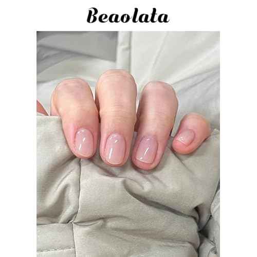 Semi Cured Gel Nail Strips - UV Light Gel Nail Stickers - 20 Long Lasting Salon Quality Wraps (Transparent Dew Drop)