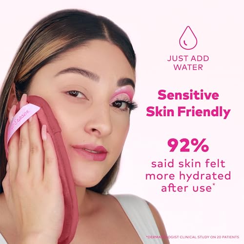 MakeUp Eraser Mini PRO 5pk Gift Set, Erase All Makeup With Just Water, Including Waterproof Mascara, Eyeliner, Foundation, Lipstick, Sunscreen, and More Blush, 5ct