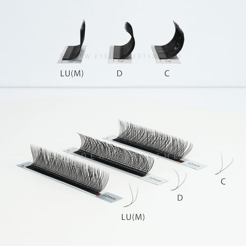 YY Lash Extensions 0.07mm LU Curl Mix 8-15mm 12 Rows