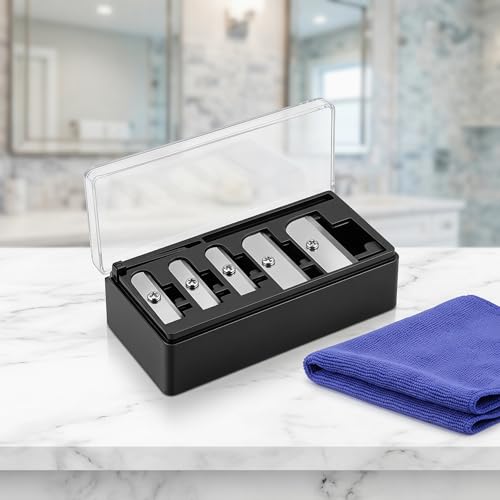 Multi-Size Makeup Pencil Sharpener with Storage Box - Eyebrow, Lip, Eyeliner, Concealer