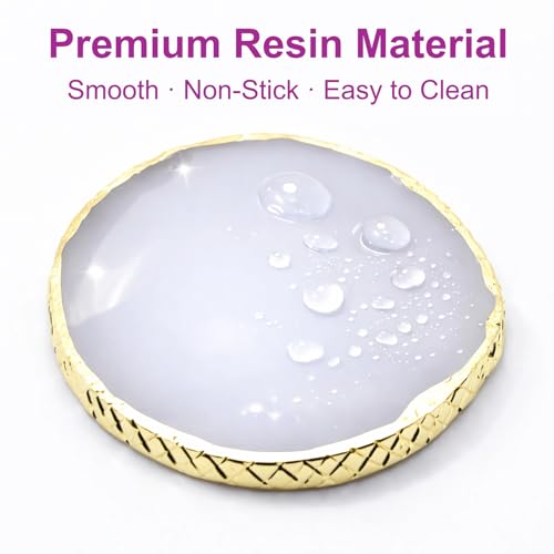 Resin Nail Art Palette with Gold Edge - Gel Polish Mixer