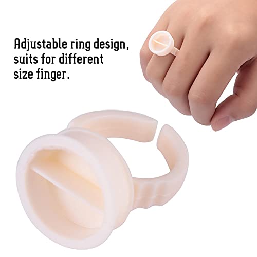 100pcs Silicone Adhesive Rings for Eyelash & Nail Art