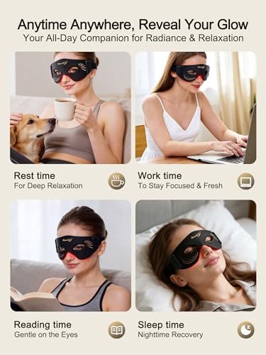 Gracekey Rechargeable Red Light Therapy Eye Mask - 3 Color Modes