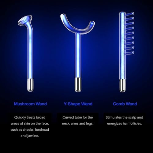 NuDerma Clinical Skin Therapy Wand with 6 Fusion Neon+Argon Applicators