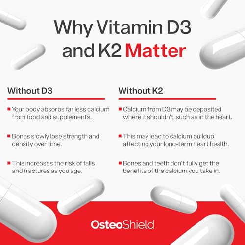 OsteoShield Bone & Joint Formula - Calcium with Vitamin D3, K2 & Aquamin
