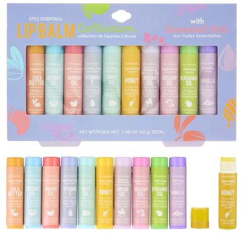 Expressions 10pc Lip Balm Collection -Hydrating Lip Balms Infused- Enriched Lip Balm Set