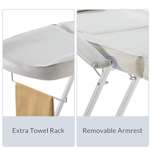 BELLEZE Adjustable Tattoo Chair - Facial Bed & Salon Equipment