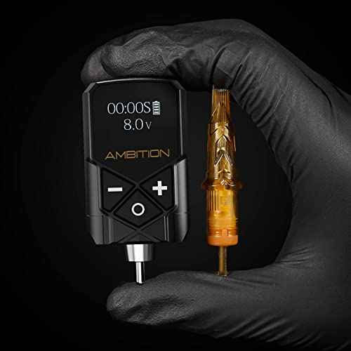 Tattoo Power Supply - Ambition 2Pcs Kuark Mini Wireless Portable RCA Tattoo 2400mAh & 1800mAh Lithium Battery Pack with LED Digital Display for Rotary Tattoo Machine