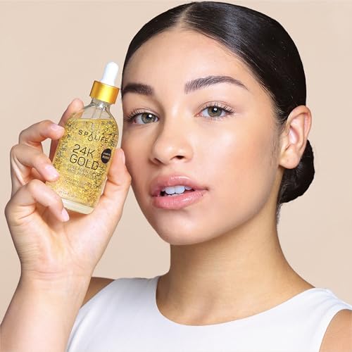SpaLife Nourishing Anti-Aging Gold & Silver Serums (Anti-Aging 24k Gold & Collagen) 110 ml (3.7 Fl. Oz.) - Boosts Firmness, Hydration, and Radiance