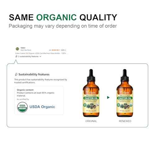 Castor Oil EWG Verified 4oz Glass Bottle - 100% Pure, Cold Pressed, Hexane Free, Virgin Caster Oils for Face, Eyelash, Eyebrow, Hair - with Lash Starter Kit & Empty Roller Ball Bottle