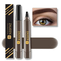 Tattoo Eyebrow Pen, Microblading Fork Tip Brow Pencil, Waterproof, Smudge-Proof, 48 Hours Long Lasting, Natural Looking (BLACK BROWN)