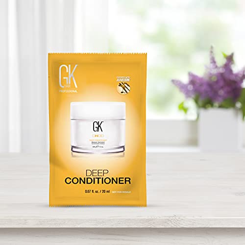 GK HAIR Deep Conditioner Hair Mask 0.67 oz – Travel Size Repair Treatment (Pack of 2)