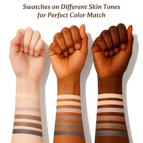 Nude Matte Eyeshadow Palette - 6 Pigmented Brown & Taupe Shades