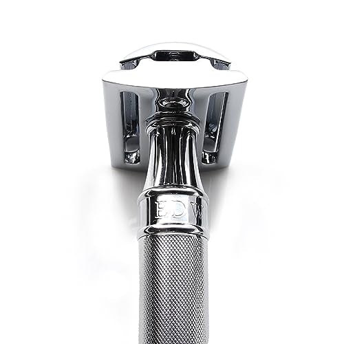Edwin Jagger Double Edge Safety Razor With Long Handle (Blue) (Barley)