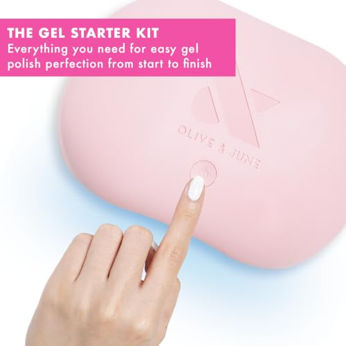 Olive & June Gel Polish Starter Kit with LED Lamp & Manicure Tools