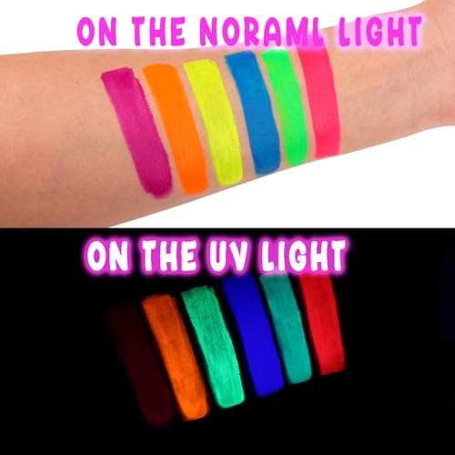 Depvision Glow in the Dark UV Face & Body Paint 6-Pack