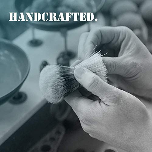JEQUIL&CORENVEO Fine Silvertip Badger Bristle Shaving Brush, With Heavy Weight Resin Base (Curved Top)