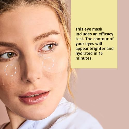 IROHA NATURE Illuminating & Anti-Fatigue Eye Patches with Cucumber & Vitamin C | 5 Pairs | Reduces Puffiness, Dark Circles & Wrinkles | Deep Hydration with Hyaluronic Acid | Vegan & 100% Biodegradable