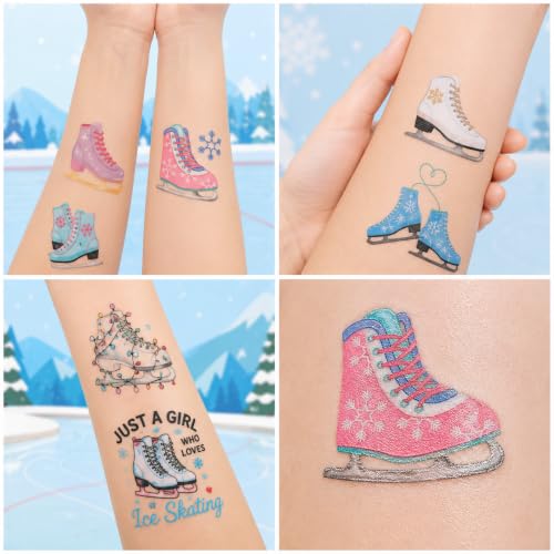 96pc Ice Skating Temporary Tattoos for Kids - Party Favors