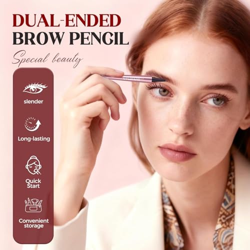 4-Tip Micro Eyebrow Pencil, Waterproof & Long-Lasting