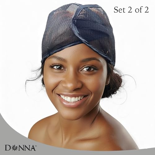 DONNA Satin & Mesh Wrap 2-Pack – Adjustable Head Wraps